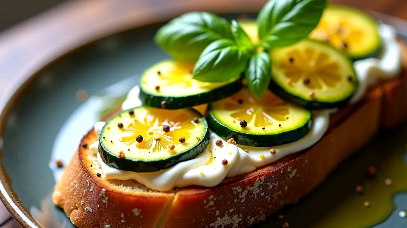 Fiori di zucchina ricotta fresca pane casereccio"