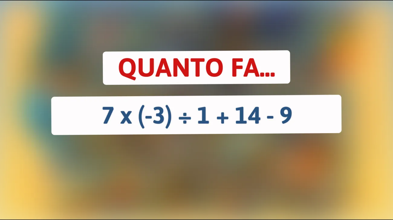 Solo i veri geni possono risolvere questo enigma matematico in pochi secondi! Riuscirai a dimostrare la tua intelligenza?"